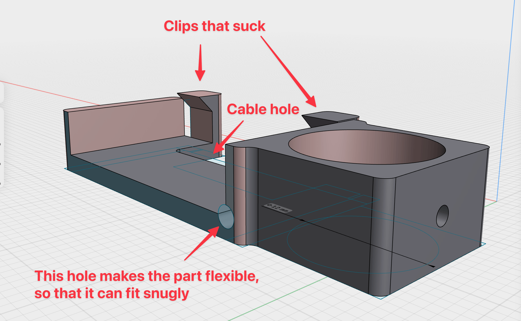 Bracket prototype in Shapr3D